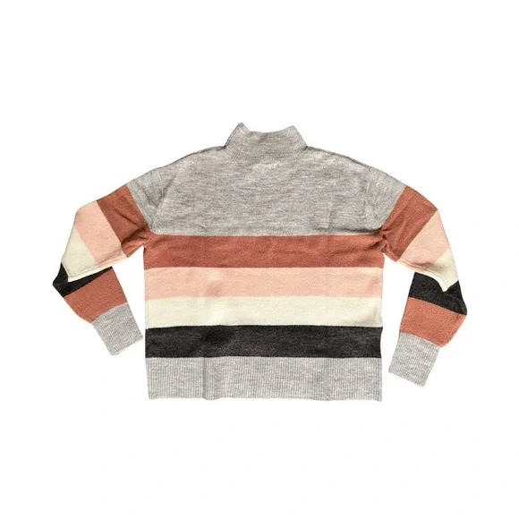 NWT BeachLunchLounge Portia Striped Mock Neck Sweater Small - Picture 2 of 8